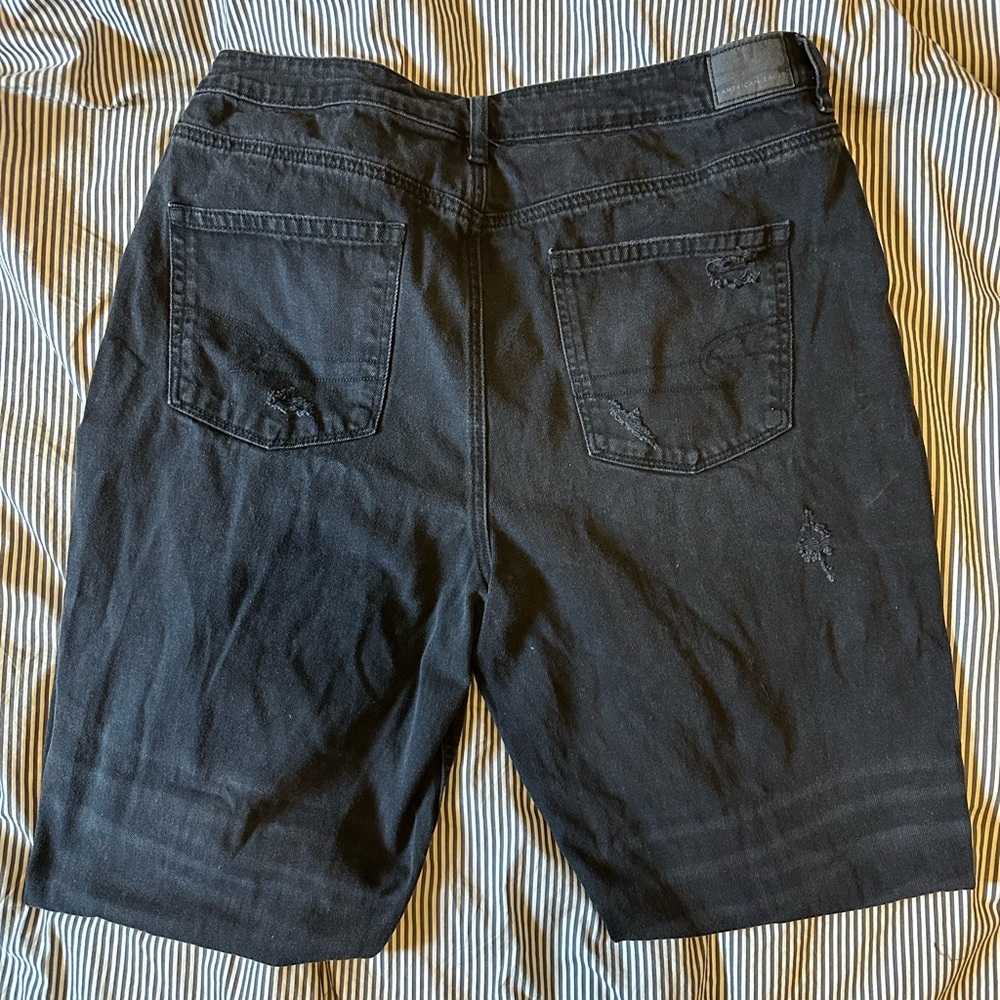 American Eagle black distress jeans